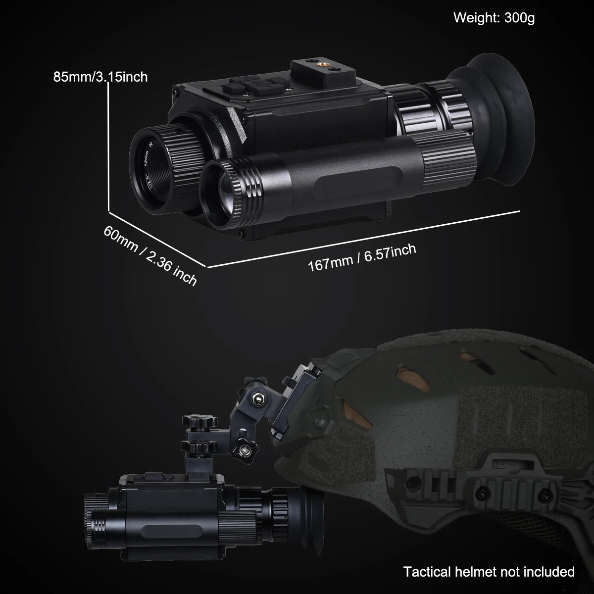HD 1080P Night Vision Goggles Head Mounted or Helmet Mounted 940nm IR 5X Zoom Night Vision Monocular for Hunting and Camping