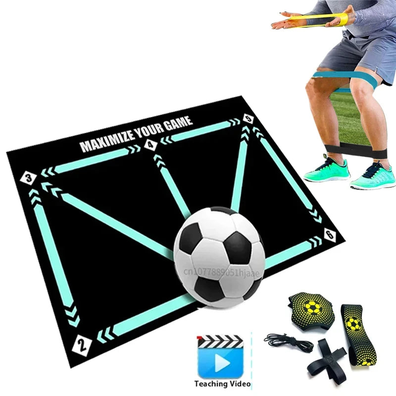 Football Training Mat Durable Non Slip Foldable Kids Adults Dribble Training Mat Indoor Outdoor Football Equipment