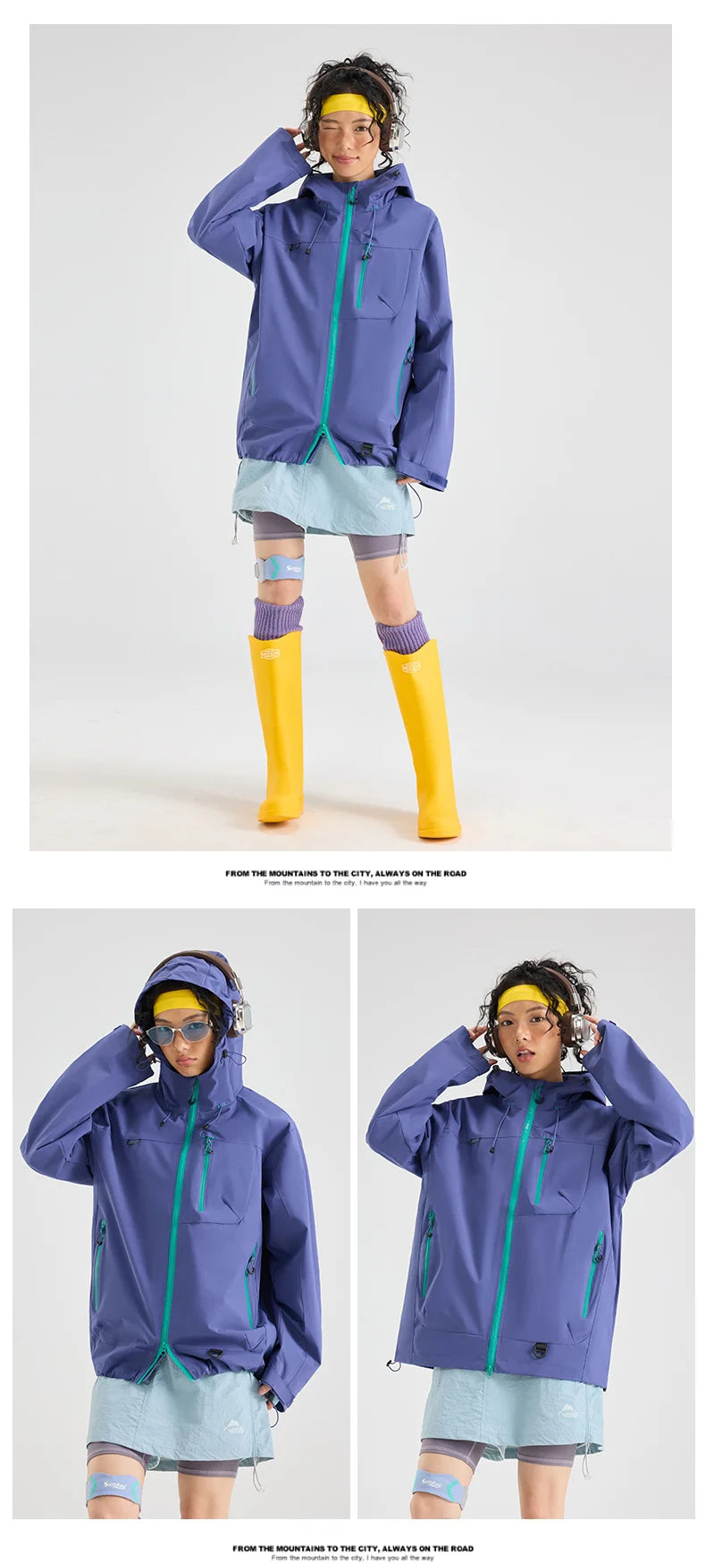 Unisex Waterproof Hiking Jacket Outdoor Hooded Windbreaker for Camping Fishing and Climbing