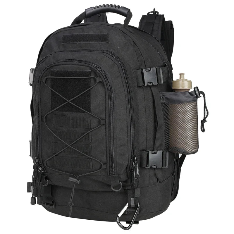 60L Men’s Tactical Travel Backpack, Expandable Hiking and Camping Pack, Army‑Style MOLLE 3‑Day Assault Rucksack