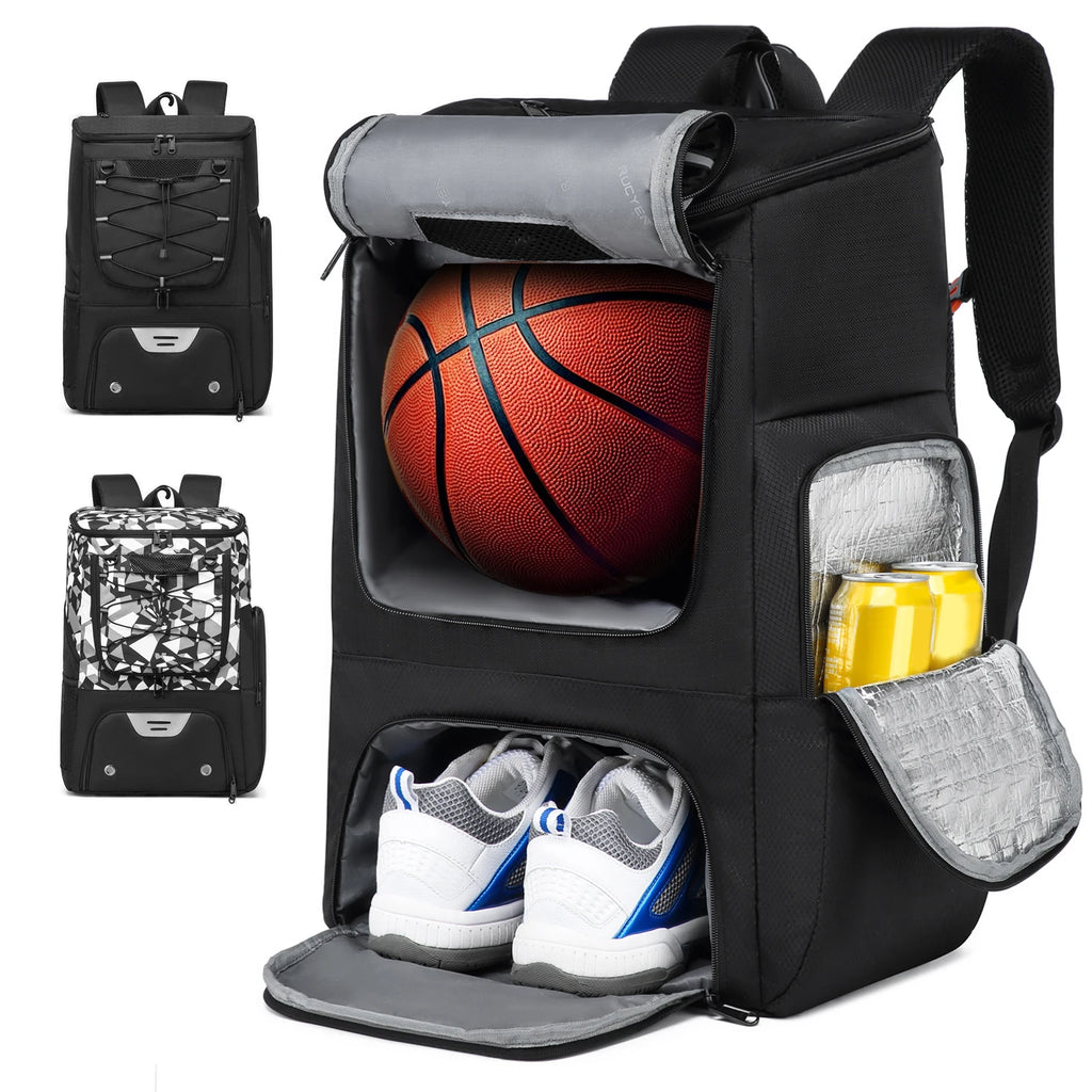 Football Backpack Men Basketball Backpack Outdoor Soccer Storage Bag Training Sports Knapsack with Shoe Compartment