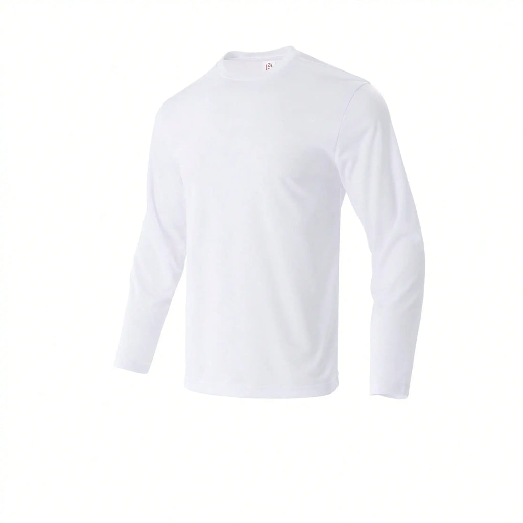 Men Performance Long Sleeve T Shirt Breathable Moisture Wicking Athletic Top Quick Dry Workout Running Outdoor Hiking Daily Casual Sport Tee