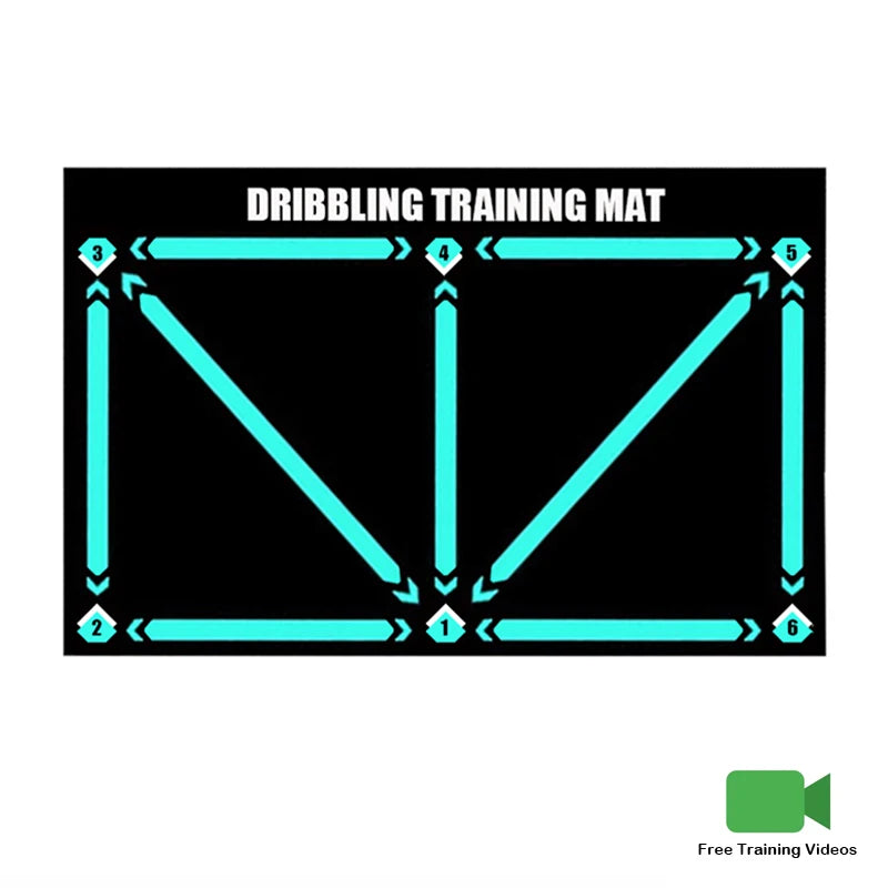 Durable Non Slip Football Training Mat Foldable Carpet Dribbling Training Mat Children’s Indoor Football Equipment