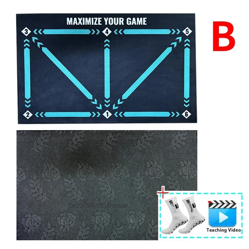 Football Training Mat Durable Non Slip Foldable Kids Adults Dribble Training Mat Indoor Outdoor Football Equipment