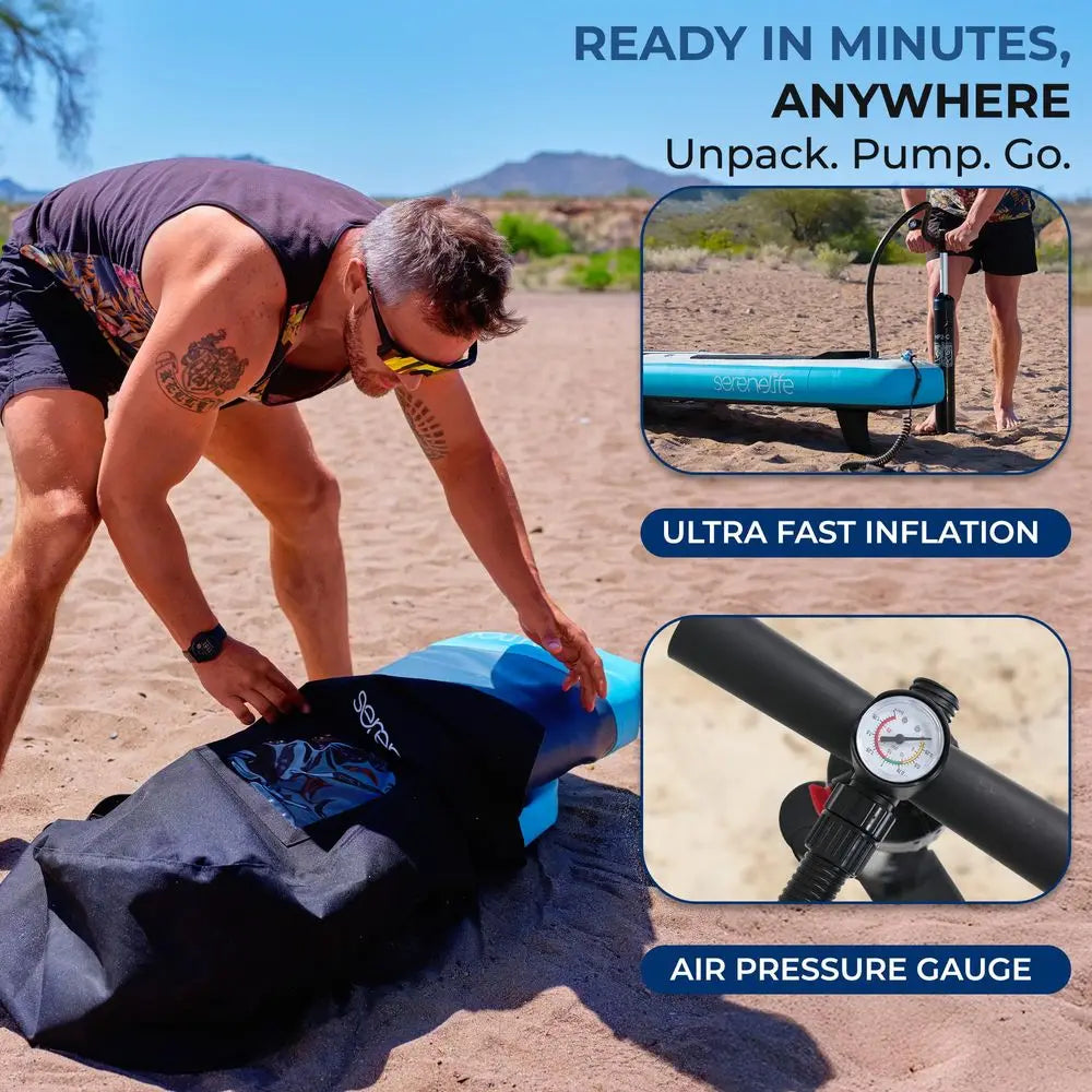 Inflatable Stand Up Paddle Board, 14' Racing Design with 28" Narrow Profile for Expert Paddlers, Non‑Slip EVA Deck Pad, Includes Premium Accessories