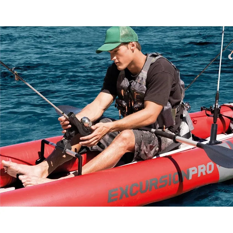 INTEX 68309EP Excursion Pro K2 Inflatable Kayak Set Includes Deluxe 86in Kayak Paddles and High Output Pump SuperTough PVC