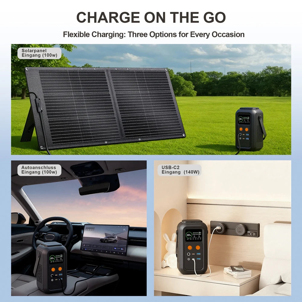 200W Power Station Camping 192Wh Lifepo4 Power Bank 60000mAh Portable Charger Battery Emergency Power USB Type C Port