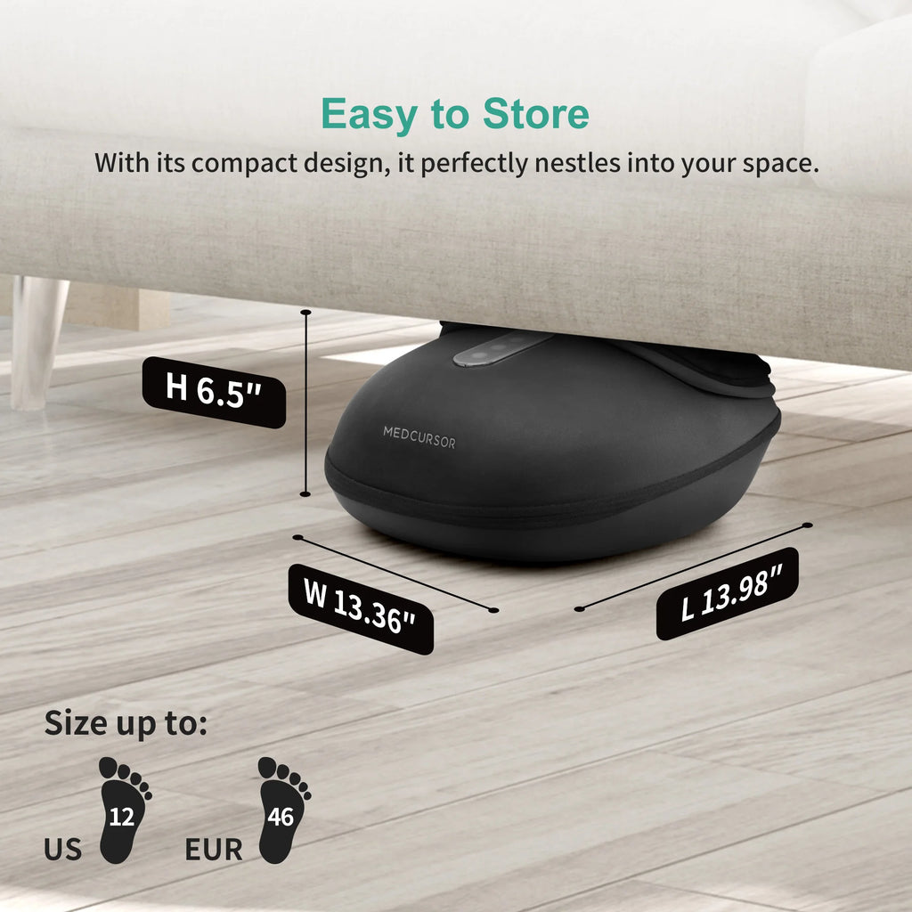 Foot Massager with Heating Therapy, Shiatsu Deep Kneading Roller for Muscle Relaxation and Pain Relief, Electric Foot Massage Machine