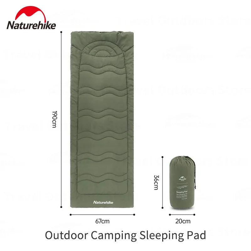 Sleeping Pad with Cotton Skin‑Velvet Surface, Outdoor Camping Bed, Portable Relax Design, Ultralight Camping Cot Mattress, Easy to Install