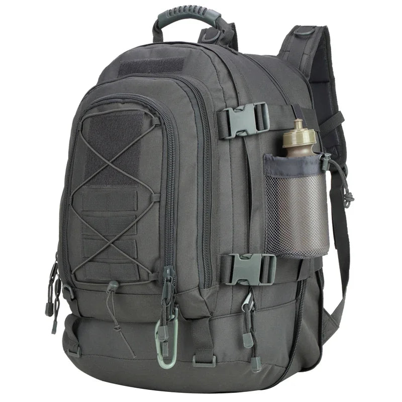 60L Men’s Tactical Travel Backpack, Expandable Hiking and Camping Pack, Army‑Style MOLLE 3‑Day Assault Rucksack
