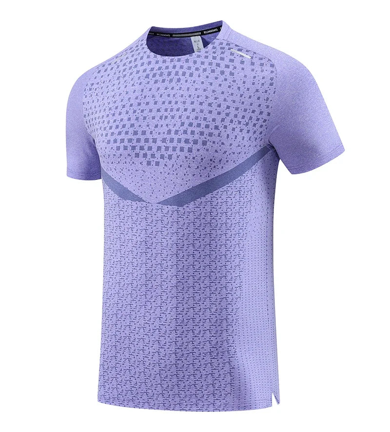 3D Print Gym Shirt Running Casual Outdoor Jogging Breathable Quick Dry Nylon Short Sleeve Training Tee