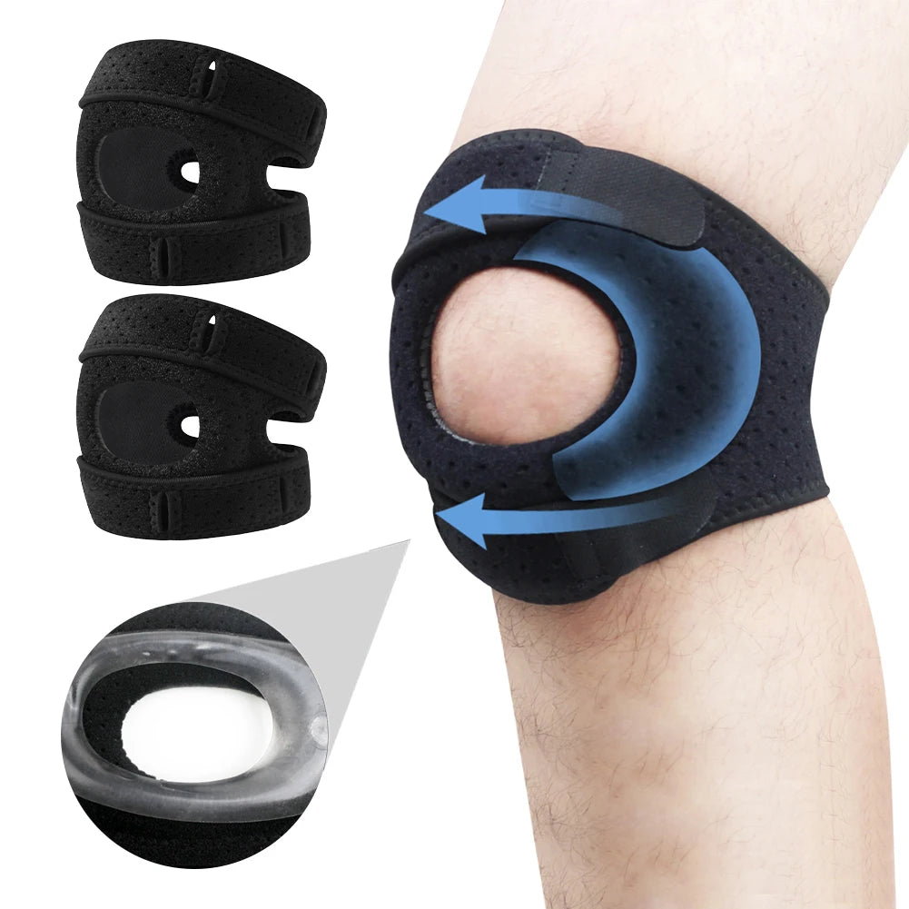 Knee Support Wrap – Adjustable Compression Sleeve with Patella Tendon Strap for Arthritis, Joint Pain, Tendonitis & Ligament Injury Relief