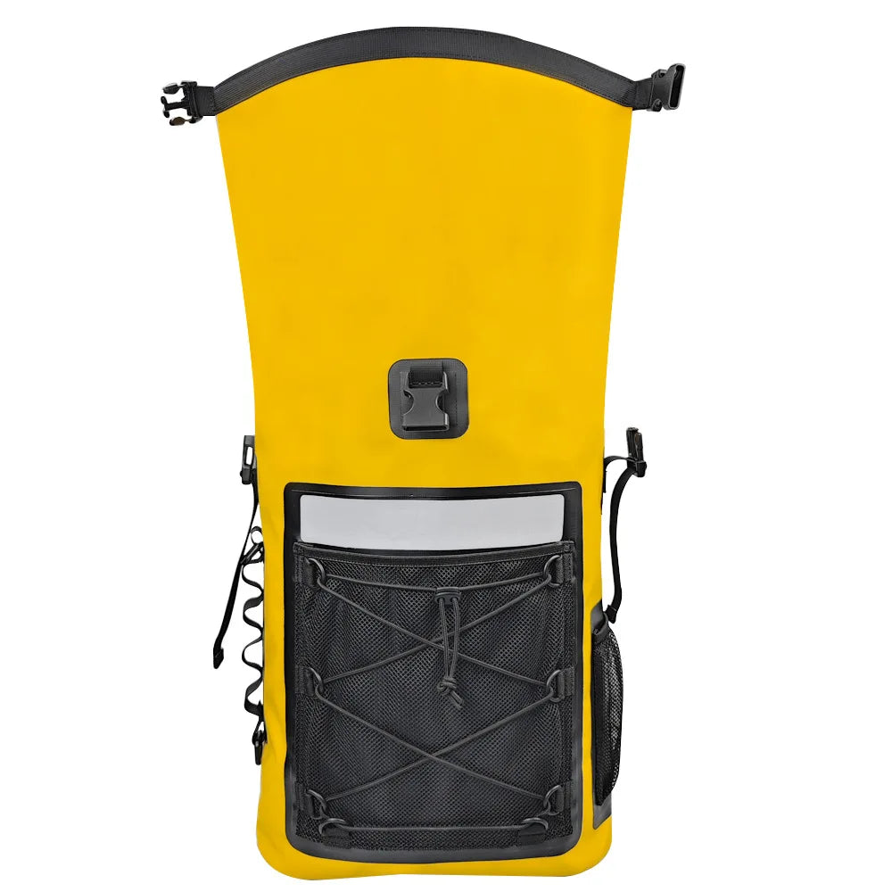 35L Waterproof Dry Bag Backpack Roll Top Bag Pocket for Outdoor Water Sports Beach Camping