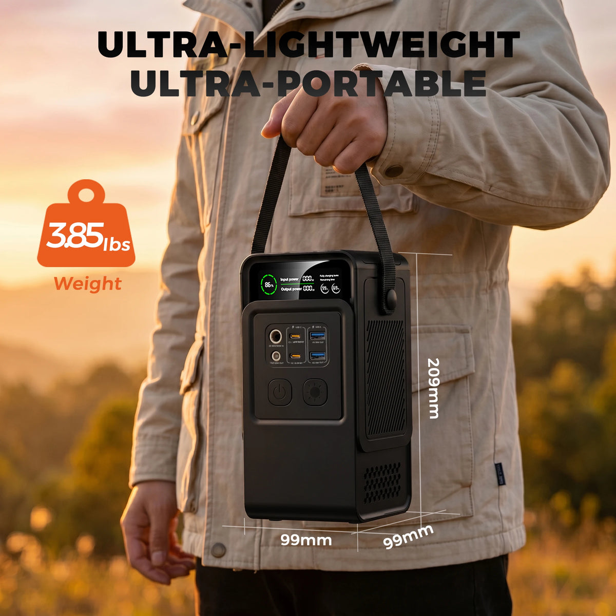 CTOLITY AP200 Portable Power Station 200W 192Wh 60000mAh LiFePO4 Energy Storage with Solar Charging Capability