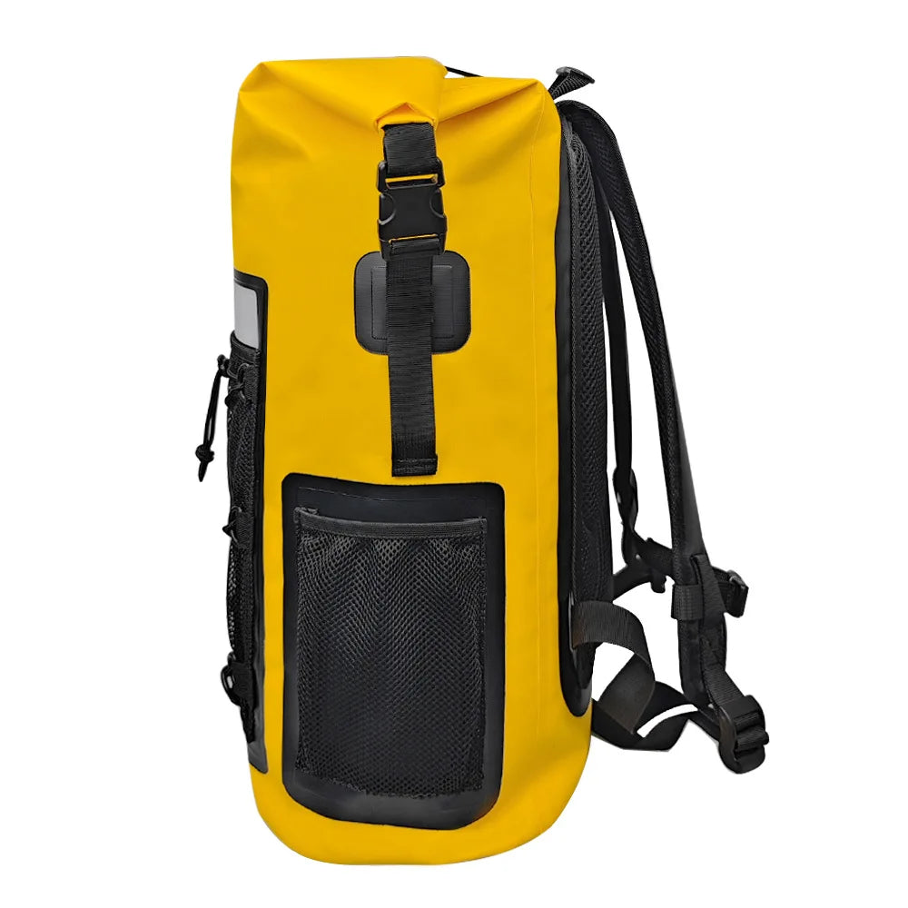 35L Waterproof Dry Bag Backpack Roll Top Bag Pocket for Outdoor Water Sports Beach Camping