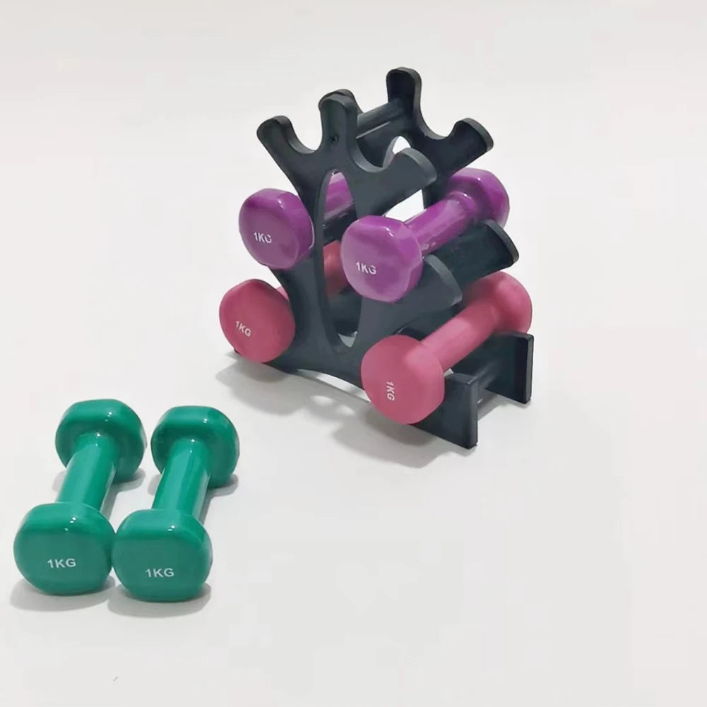 Dumbbell Rack 3 Tier Weight Storage Organizer Compact Dumbbell Rack for Small Home Gym Organization