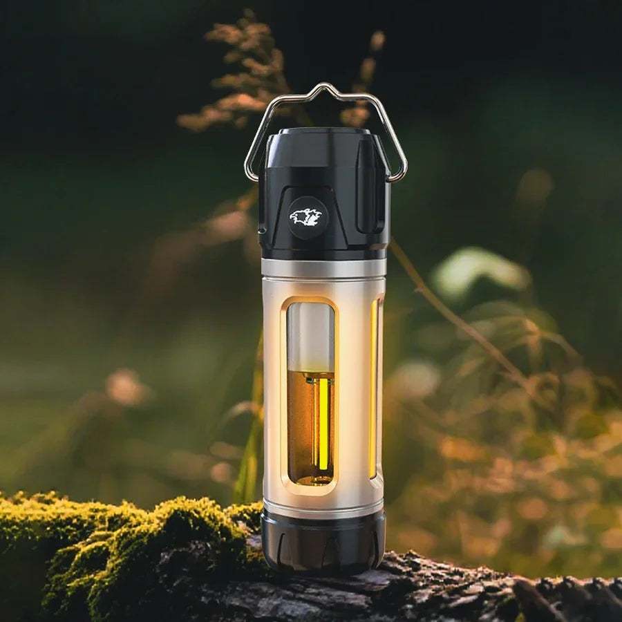 Camping Light Lightweight Handheld Torch 5 Lighting Modes Rechargeable Tent Lamp for Patio Climbing with 8 Light Filaments