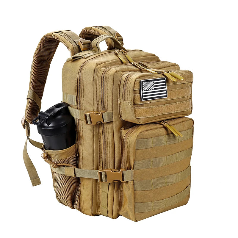 25L 35L 45L Tactical Backpack Small Athlete Gym Bag for Men Women Outdoor Travel Hiking Molle Rucksack with Bottle Holder