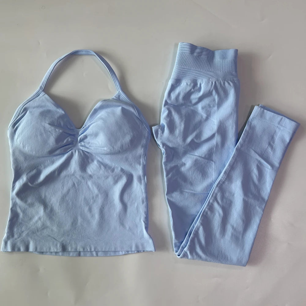 Womens Tank Tops & High Waist Scrunch Yoga Leggings