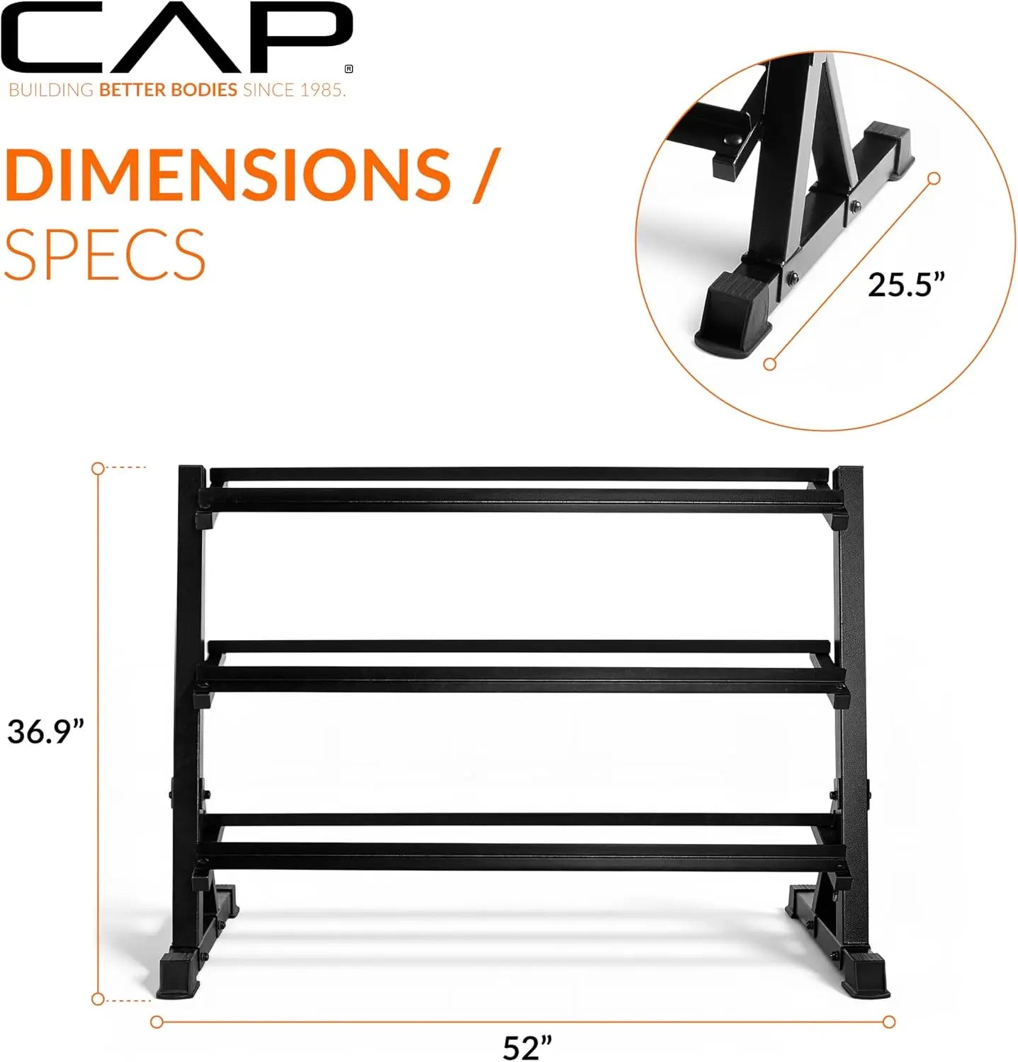 2‑Tier Dumbbell Rack for Home Gym Heavy‑Duty Steel Weight Storage for Hex Dumbbells Holds 5–75 lb Pairs