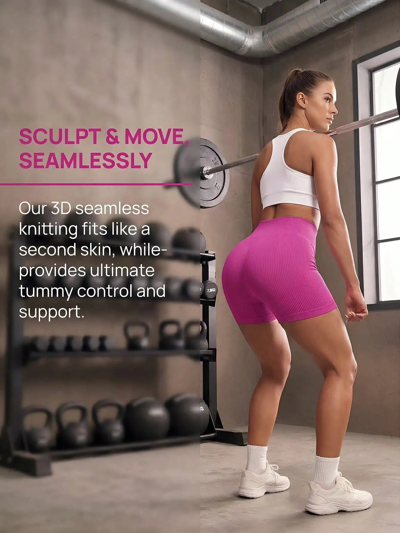 Women’s Shorts Outdoor Vacation Wear Solid Color High Waist Seamless Knit Comfortable Versatile for Sports Gym Running Tennis Yoga Pilates Casual Daily Wear Classic Ribbed Mesh