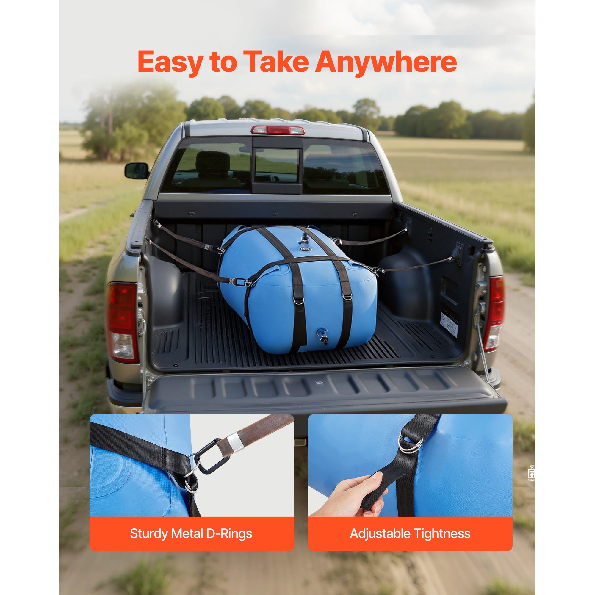 Water Storage Bladder TPU Soft Water Bag Portable Collapsible Water Storage Container for Camping and Outdoor Irrigation