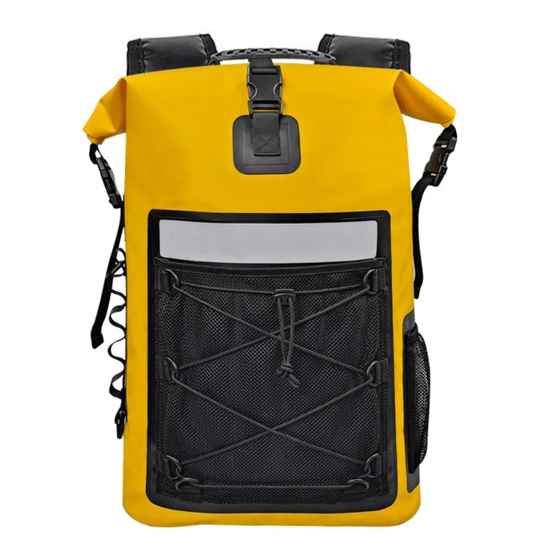 35L Waterproof Dry Bag Backpack Roll Top Bag Pocket for Outdoor Water Sports Beach Camping
