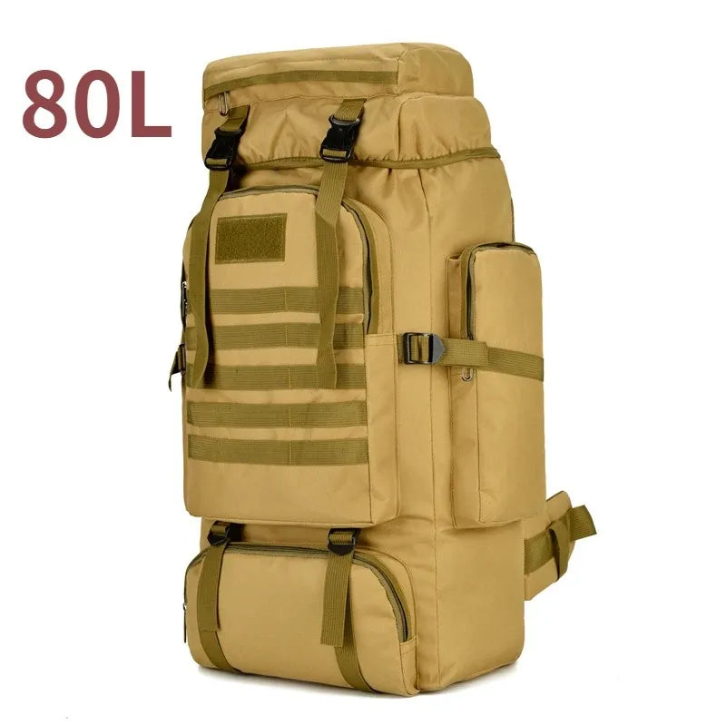 Large 80L 100L Mountaineering Backpack for Hiking Camping Travel and Tactical Outdoor Use