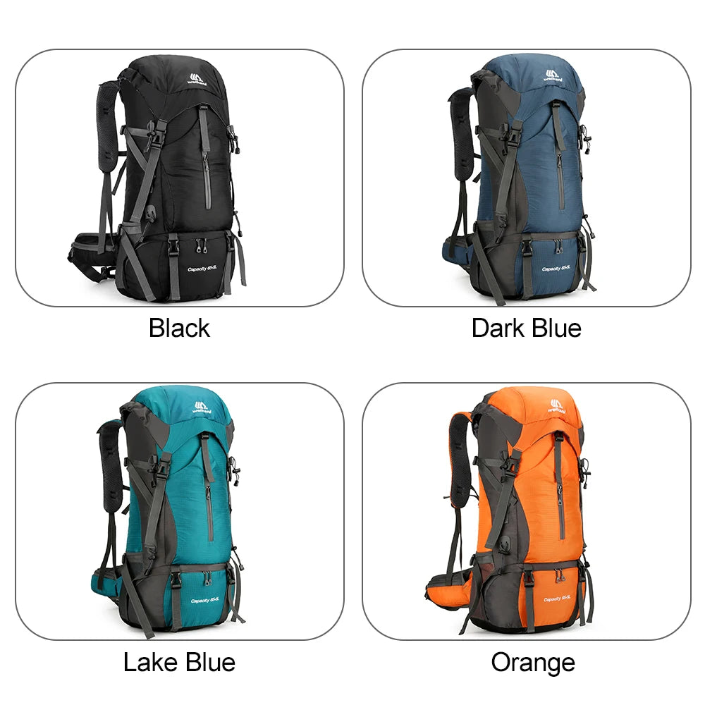 70L Hiking Backpack Camping Climbing Rucksack Travel Trekking Mountaineering Bag Outdoor Sports Waterproof Backpack