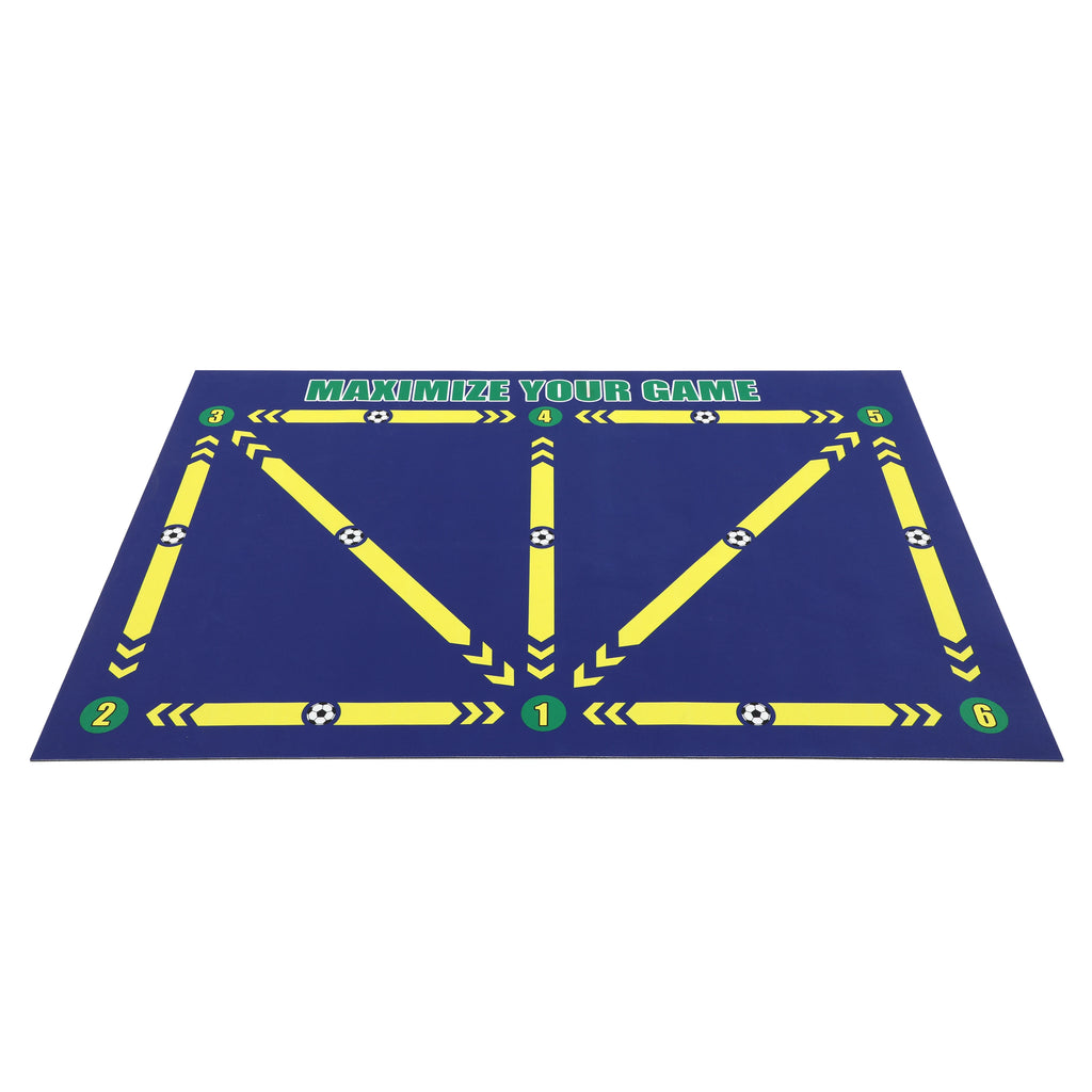 Soccer Ball Control Training Mat Stable Silent Rubber Base Digital Guidance Design Improve Ball Sense Daily Training