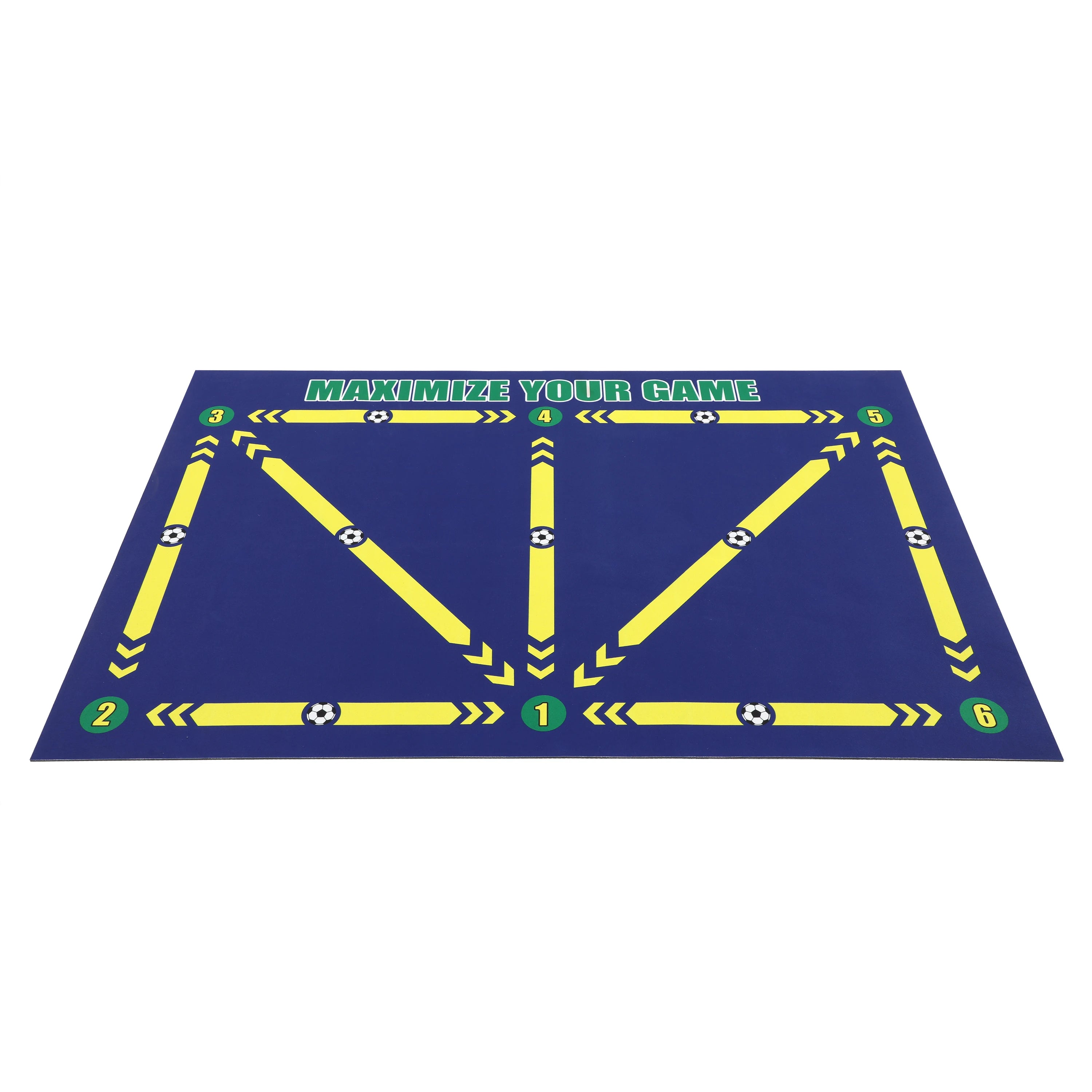 Soccer Ball Control Training Mat Stable Silent Rubber Base Digital Guidance Design Improve Ball Sense Daily Training