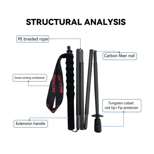 2PC Carbon Fiber Trekking Poles 115g Ultra Light Foldable Hiking and Camping Walking Canes for Travel Outdoor Gear