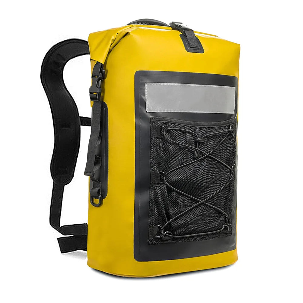 35L Waterproof Dry Bag Backpack Roll Top Bag Pocket for Outdoor Water Sports Beach Camping