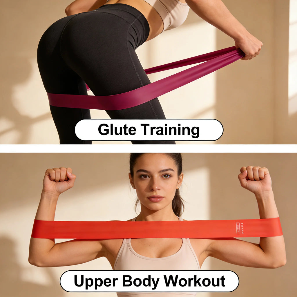 TPE Resistance Bands Set – 5‑Level Non‑Slip Booty Bands for Hip, Leg & Glute Workouts, Yoga & Fitness Training