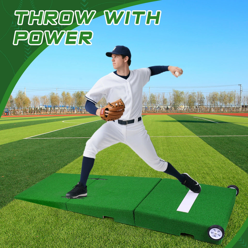 Professional Portable Pitching Mound — Foldable 88×28×6 in Training Set with Carry Handle