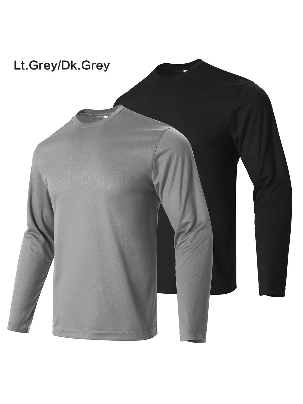 Men Performance Long Sleeve T Shirt Breathable Moisture Wicking Athletic Top Quick Dry Workout Running Outdoor Hiking Daily Casual Sport Tee