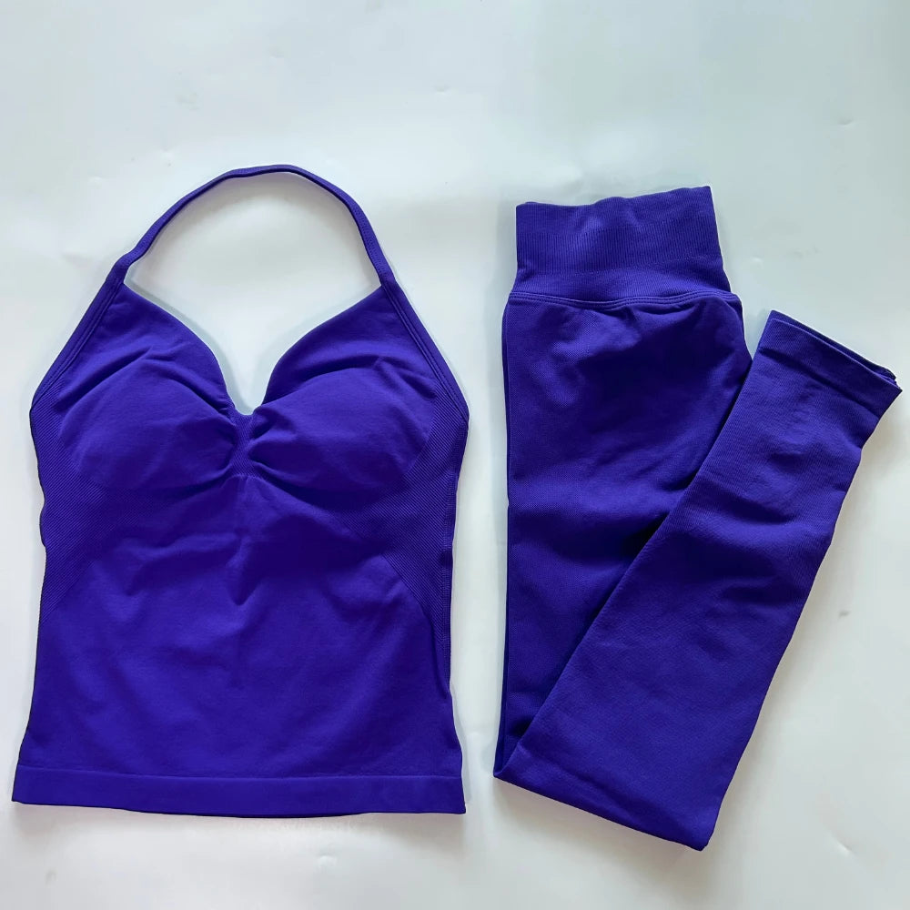 Womens Tank Tops & High Waist Scrunch Yoga Leggings