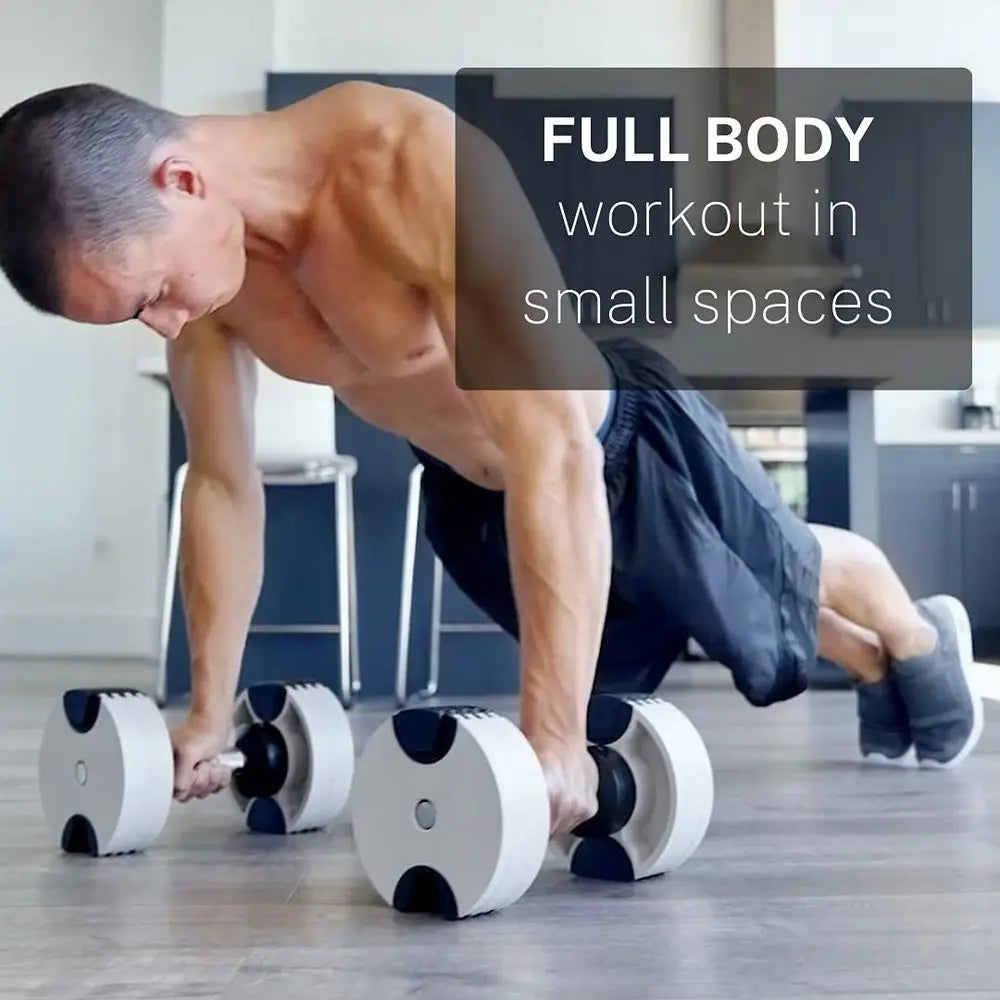 Dumbbell Single 540 Adjustable Dumbbell, 80 lb Max, 5 lb Increments with 20 Weight Settings for Home Gym Fitness