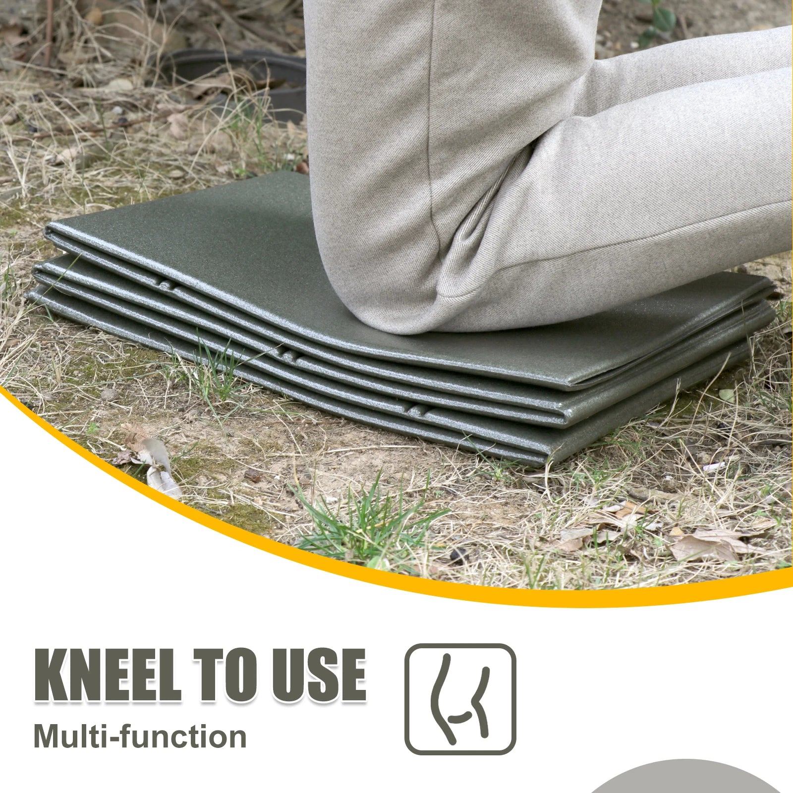 Tactical Foldable Sleeping Mat Waterproof Folding Thick Mechanic Pad Kneeling Mat for Garage Picnicking and Camping Outdoors