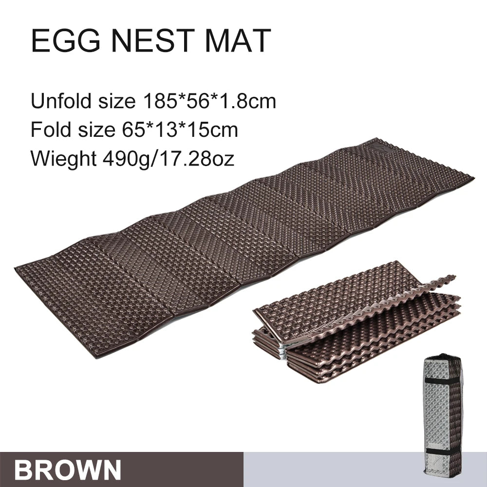 Camping Mat, Portable Sleeping Pad with Foam Cushioning, Waterproof and Moisture‑Proof Picnic Bed Mattress for Travel and Trekking