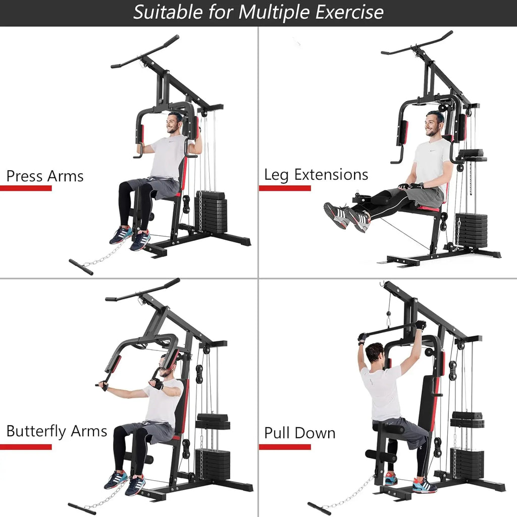 Multifunction Home Gym System Weight Training Exercise Workout Equipment Fitness Strength Machine for Total Body Customized