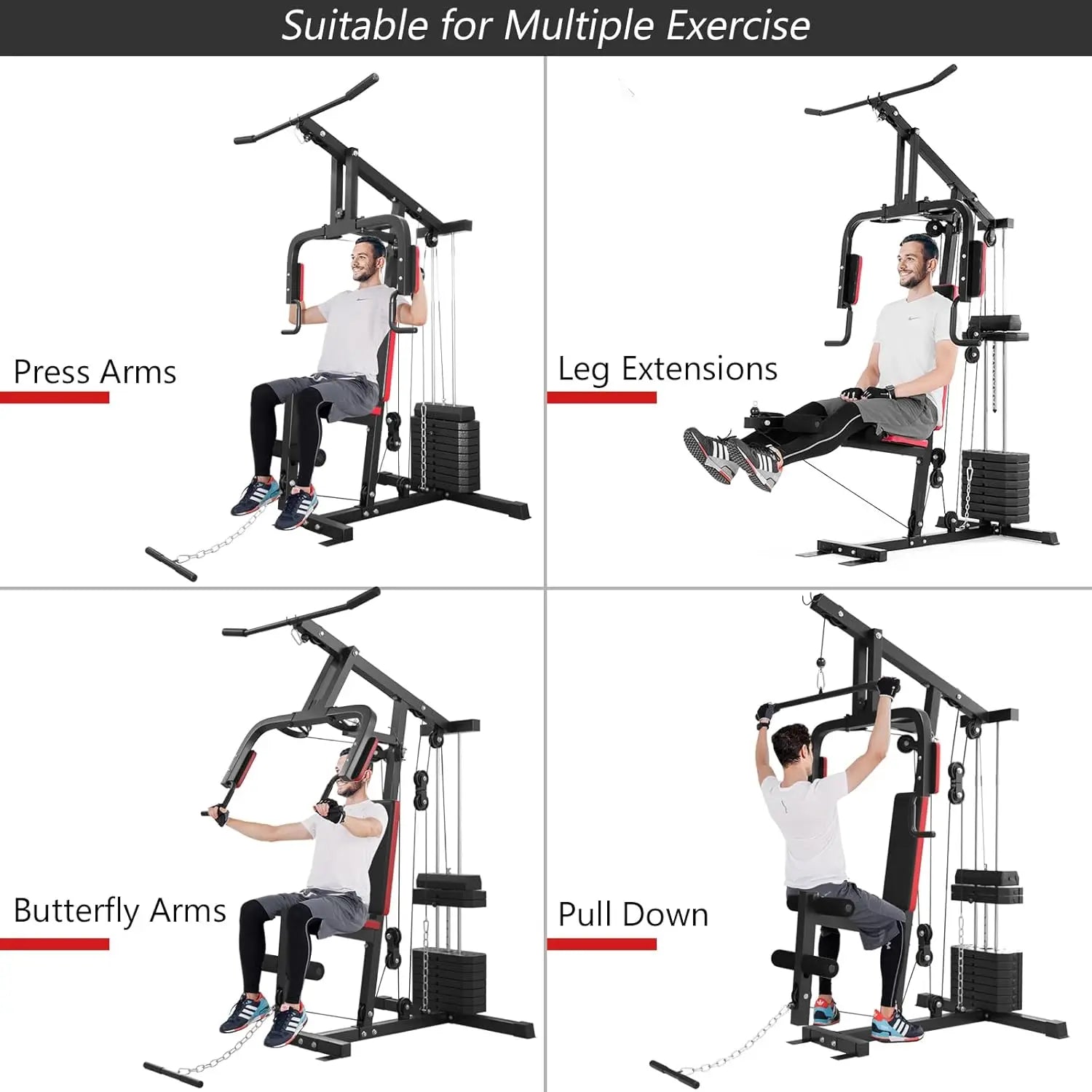 Multifunction Home Gym System Weight Training Exercise Workout Equipment Fitness Strength Machine for Total Body Customized