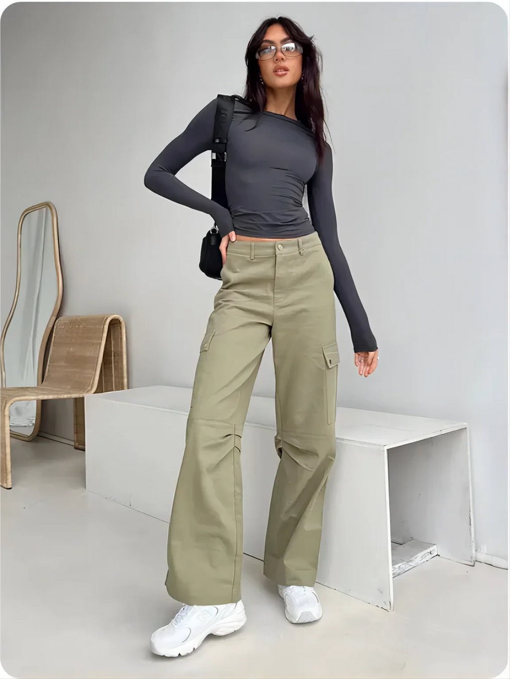 Womens Casual Sports Long Sleeve T Shirt Slim Fit Solid Color Top for Spring and Autumn
