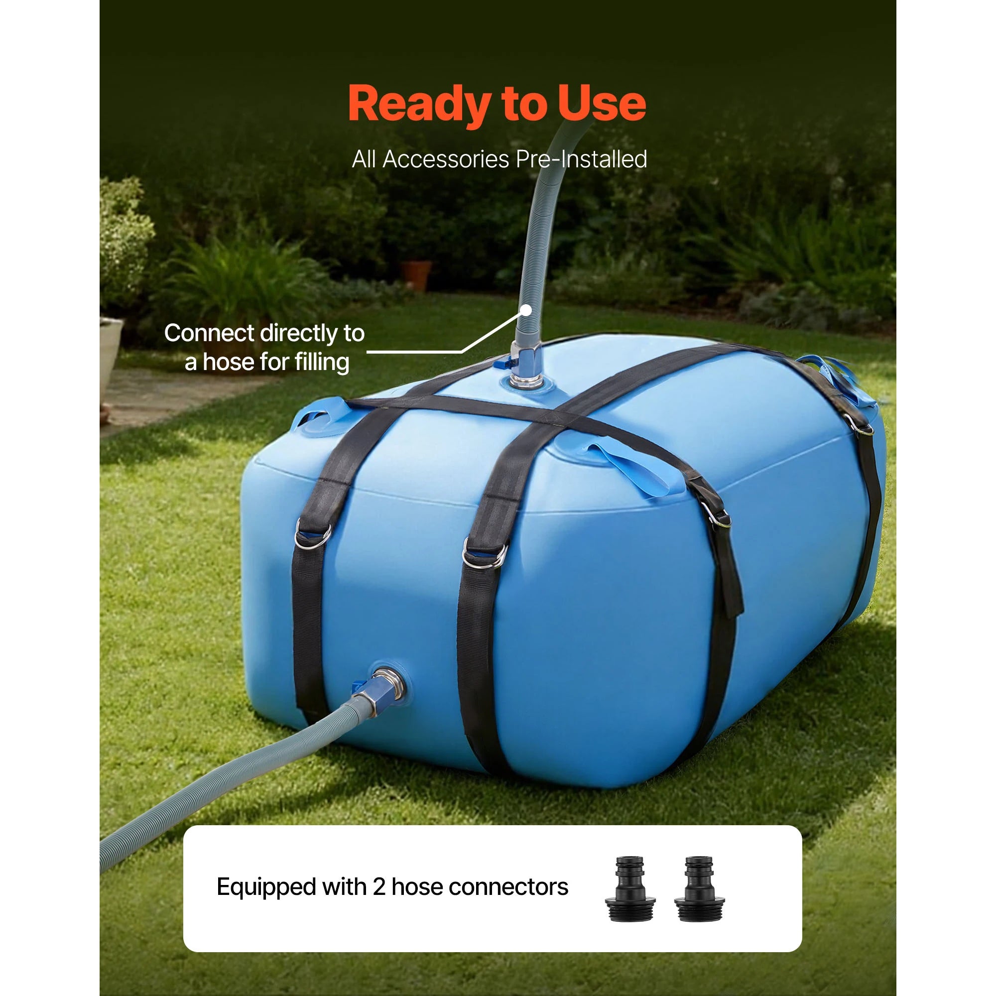 Water Storage Bladder TPU Soft Water Bag Portable Collapsible Water Storage Container for Camping and Outdoor Irrigation