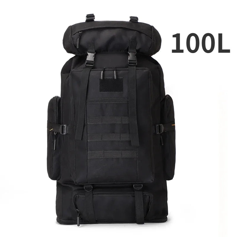 Large 80L 100L Mountaineering Backpack for Hiking Camping Travel and Tactical Outdoor Use