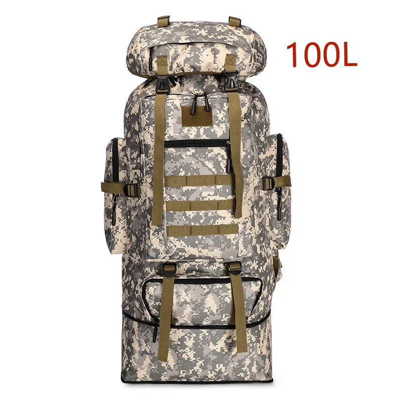 Large 80L 100L Mountaineering Backpack for Hiking Camping Travel and Tactical Outdoor Use