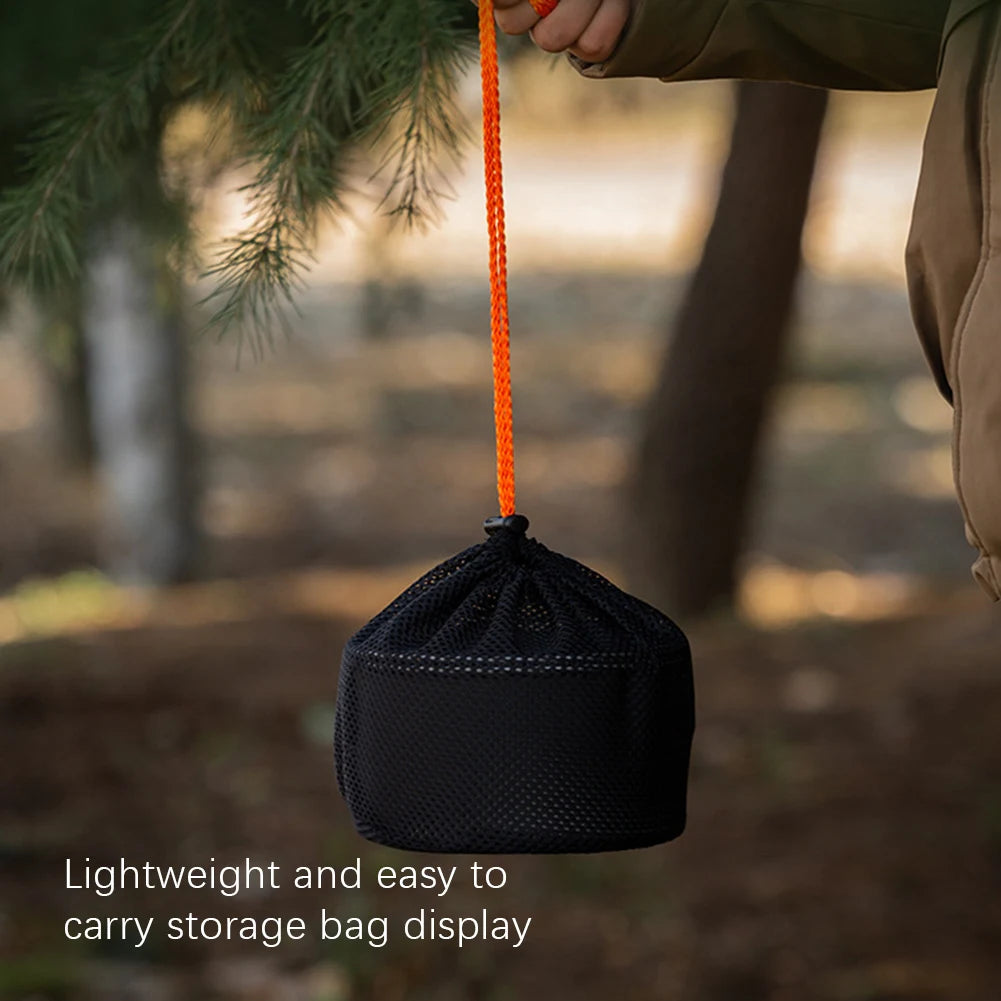 3PCS Camping Cookware Set Pot Pan Kettle Set Portable Cooker for 2 to 3 People with Mesh Bag for Camping Backpacking Outdoor Picnic