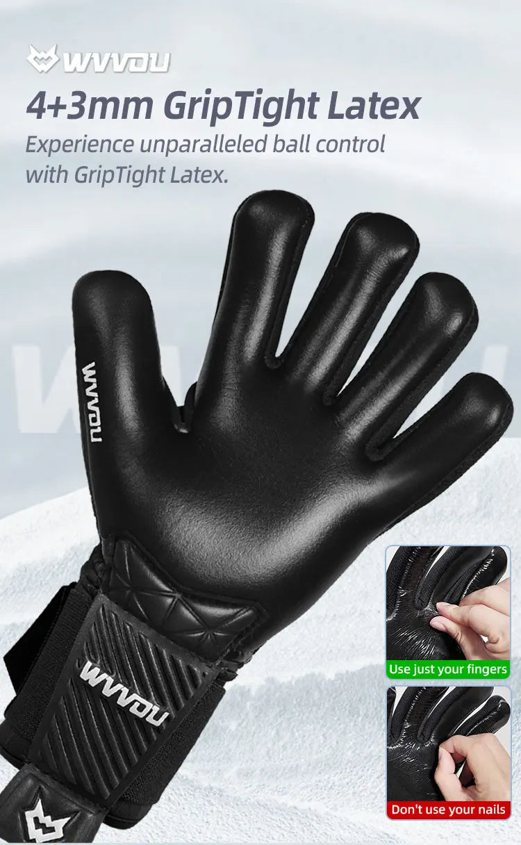 Soccer Goalie Gloves for Adults and Youth High Performance Goalkeeper Gloves with Five Detachable Finger Savers