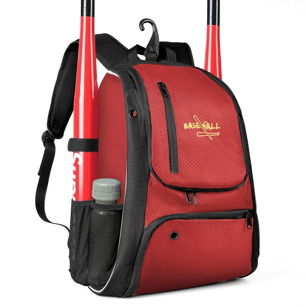 Baseball Bag Softball Bag Waterproof Backpack Shoulder Sport Bag for Youth Boys Girls Adults with Fence Hook Ball Bat Batting Glove Gear