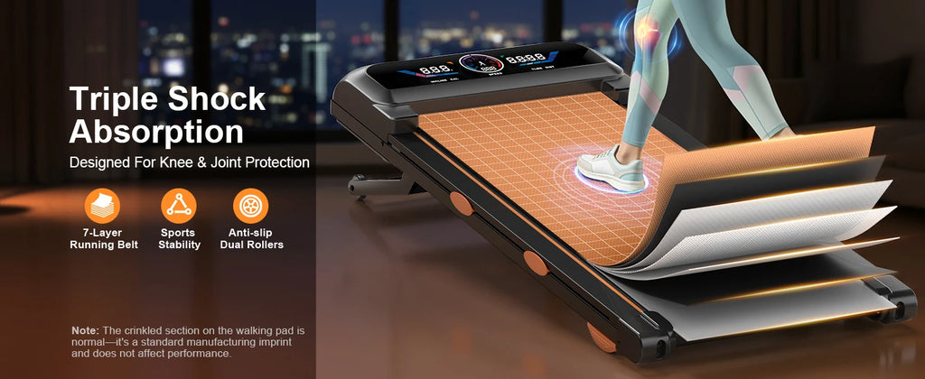 3.5HP Walking Pad Treadmill with 17 Percent Auto Incline, 12 Levels, 450 lb Capacity, RGB UI Screen, 3‑in‑1 Under‑Desk Auto‑Incline Treadmill